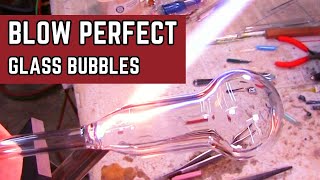 Glass Bubbles  Glass Blowing Techniques  Blowing The Perfect Glass Bubble [upl. by Akeemaj]