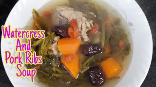 Watercress And Pork Ribs Soup Chinese Soup Recipe [upl. by Ilhsa347]