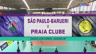 São Paulo Barueri x Praia Clube completo  140321  Quartas de Final Superliga Feminina de Vôlei [upl. by Yrakcaz]