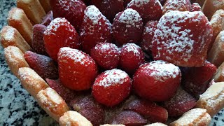 شارلوط بالفراولة رائعة rawaa pour vous une Charlotte aux fraises [upl. by Stearns824]