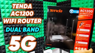 Tenda AC10 AC1200 Wireless Smart DualBand Gigabit WiFi Router Unboxing  MUMIMO amp More 🔥🔥 [upl. by Enilreug]