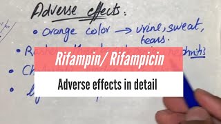 Rifampin  Rifampicin  Adverse Effects in detail UrduHindi [upl. by Colver817]