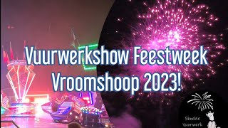 Vuurwerkshow Feestweek Vroomshoop 2023 4K [upl. by Llenrac]