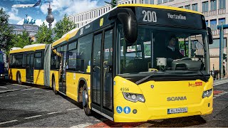 THE BUS 3 Mit Linie 200 ins Zentrum von BERLIN  SCANIA Citywide Gelenkbus  BUS SIMULATOR 2021 [upl. by Terchie]