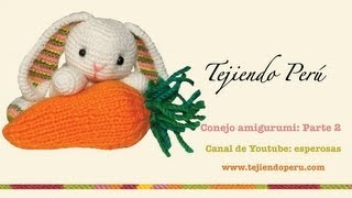 Conejo amigurumi Parte 2 tejiendo los brazos y la cola [upl. by Brant]