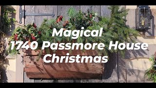 TOUR MAGICAL 1740 COLONIAL PASSMORE HOUSE  PRIMITIVES  ANTIQUES  CHRISTMAS OPEN HOUSE [upl. by Halyak]