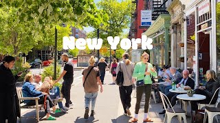 4K🇺🇸NYC Spring Walk🗽West Village of Manhattan via Hudson St amp Grove St ☕️Cute Cafes  May 2022 [upl. by Adnohral]