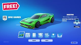 How to EASILY get a FREE Diestro Car Decals in Fortnite Diestro Gold Trim Rocket League Sideswipe [upl. by Ettelohcin]