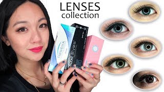 MY CONTACT LENS COLLECTION  CIRCLE amp COLOURED Lenses Review [upl. by Tomasine]