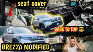 2024 brezza base to top 🚀 brezza modification Karol bagh ✅ auto world car [upl. by Gnort]