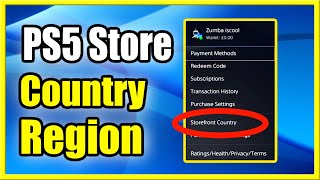 How to Change Country or Region on PS5 PlayStation Store Location Tutorial [upl. by Ronalda]