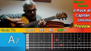 IL ROCK DI CAPITAN UNCINO Bennato  TUTORIAL Chitarra TAB Accordi  Guitar Lesson [upl. by Houghton305]