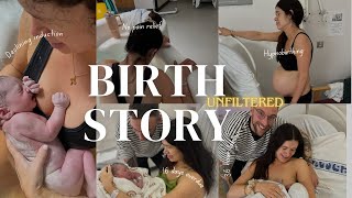 MY POSITIVE LABOUR amp BIRTH STORY  16 DAYS OVERDUE NO PAIN RELIEF amp UNSEEN CLIPS Jess Bloom [upl. by Gnilsia177]