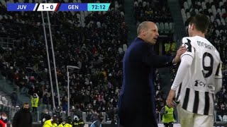 Morata amp allegri BUSTUP Vs Genoa 😠 [upl. by Sixla]