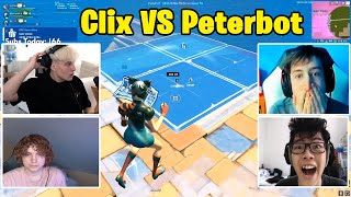 Clix VS Peterbot 3v3 TOXIC Fights w Reet Scoped amp Jeff amp Twunti [upl. by Annoled]