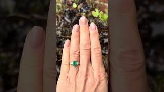 Circa 1930s Art Deco Emerald and Diamond Ring  Antique Engagement Ring  ring diamond jewelry [upl. by Minetta]