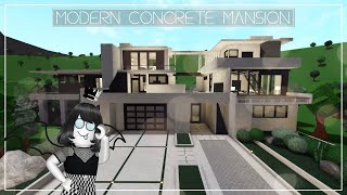 Modern Concrete Mansion Part 12  Roblox  Welcome to Bloxburg [upl. by Hedda]