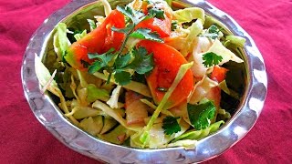 Onion amp Cabbage Salad RecipeIndian Gujarati CookingEvery Day Special Episode23 [upl. by Ecargyram973]