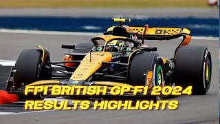 FP1 British GP F1 2024 silverstone results highlights [upl. by Lange]