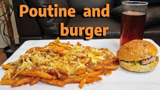 EXTRA CHEESE POUTINE AND BURGER CRUNCHY ASMR FAST FOOD MUKBANG EATING SHOW [upl. by Leiso]