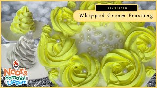 A perfect whipped cream Frosting using gelatin l stabilized whipped cream l Cake Cream In Tamil [upl. by Ecadnarb]