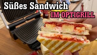 Ein süßes Sandwich im OptiGrill  Perfektes Dessert aus dem Kontaktgrill [upl. by Gilly]