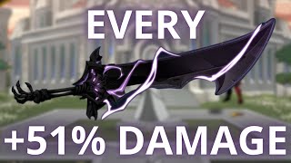 AQW EVERY 51 DAMAGE WEAPON 2023 [upl. by Enened]