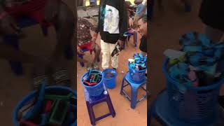 Free barbing on the street🥰charity shortvideos hairstyle love africanchild [upl. by Phillida749]