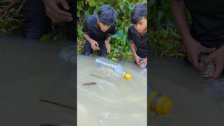 Estak amp Saif Plastic Bottle Hook Fishing Challenge 2024fishinghookfishtrapshorts [upl. by Samoht]