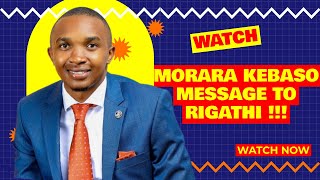 🚨 EXPOSED Morara Kebasos SHOCKING Request to DP Gachagua That Could CRUSH His Career [upl. by Bethina]