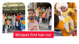 Mirayas mundan ceremonyunplanned tripchintpurnifirst hair cut family groupganju Patel [upl. by Weismann]