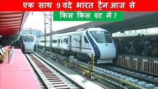 9 Vande Bharat Express trains launch today  Indias fastest train Vande Bharat  Papa Construction [upl. by Sapers]