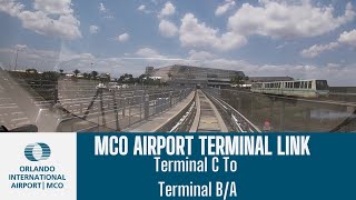 MCO Orlando Airport Terminal Link  Terminal C To Terminal BA  Full Route [upl. by Elvina]