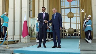 President Erdogan meets with Qatari Emir Sheikh Tamim bin Hamad Al Thani [upl. by Shauna173]