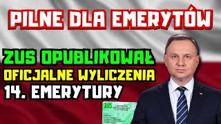 ⚡️PILNE DLA EMERYTÓW❗️14 emerytura 2024  tabela netto ZUS opublikował oficjalne wyliczenia [upl. by Arimahs]