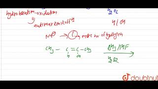 Which product do you expect when nonterminal alkynes are subjected to hydroborationoxidation [upl. by Florri]