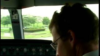 COCKPIT VIEW Swiss Air A340 landing at Don Mueang [upl. by Mcclish455]