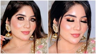 Ghar Par PARLOUR Jaisa Makeup  How to do Parlour Makeup At Home  with Product Links [upl. by Egroj]