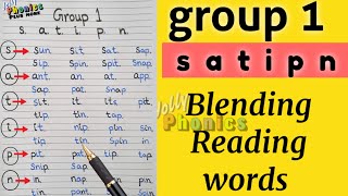 jolly phonics group 1 Blending sounds  phonics phase 1 [upl. by Akenom]