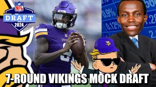 7Round Minnesota Vikings Mock Draft Somehow End Up with the Buccaneers 2025 First Round Pick [upl. by Eenrahc]