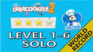 Overcooked 2 16  4 Stars World Record  1 Player  Score 1280 [upl. by Larue]