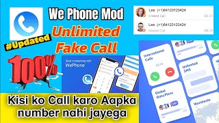 We PHONE MOD APK UPDATE Fake Call Anyone with Unlimited Credit [upl. by Mair]