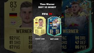 TIMO WERNER BEST VS WORST CARD IN EVERY FIFA 1025 eafcwerner tottenham germany [upl. by Cita]