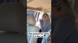 SHE POOPED HER PANTS IN THE CAR shorts [upl. by Mendes]