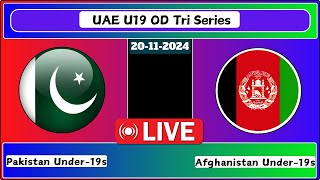 Pakistan Under19s vs Afghanistan Under19s Match 4 UAE U19 OD Tri Series Live Cricket Score [upl. by Weiner]