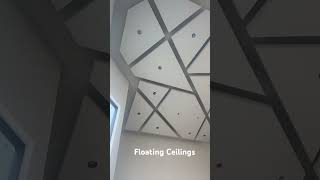 Floating ceilings progress Texture on ceilingdesign customhomedesign [upl. by Galan662]