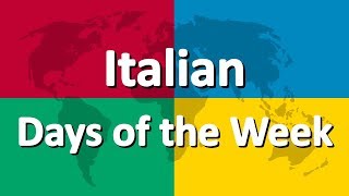 Learn Italian part 1  Days of the Week [upl. by Aivad478]