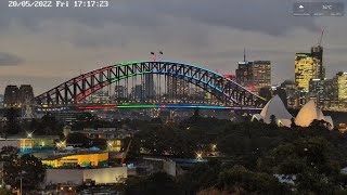 Sydney Harbour Bridge and Opera House Live Camera 247 PTZ camera live stream [upl. by Reivad]