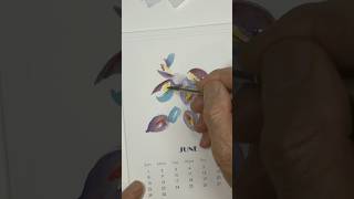 DIY monthly flower calendar on watercolor paper [upl. by Idrahs]