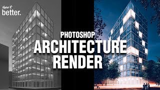 Architecture Render in Photoshop [upl. by Nosraep]